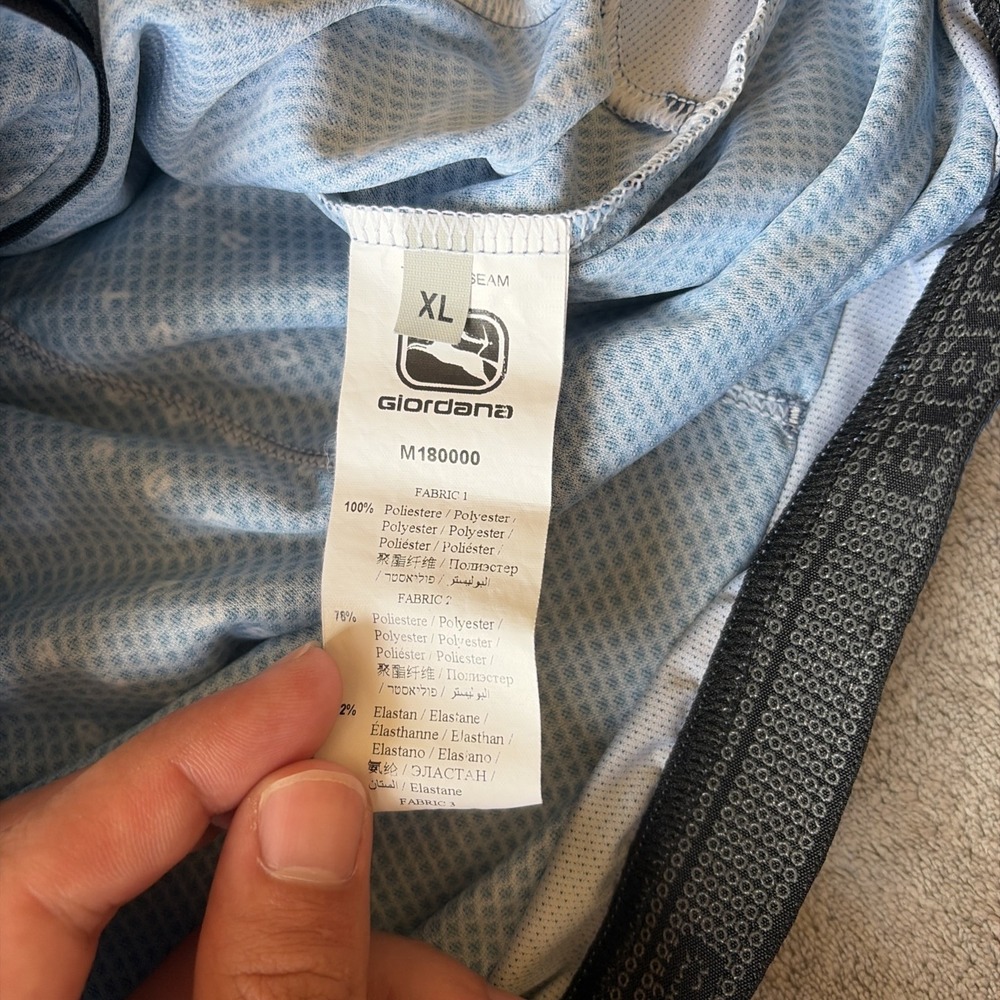 Giordana Women's Blue Cycling Jersey Shirt Size XL Zip - Picture 3 of 7